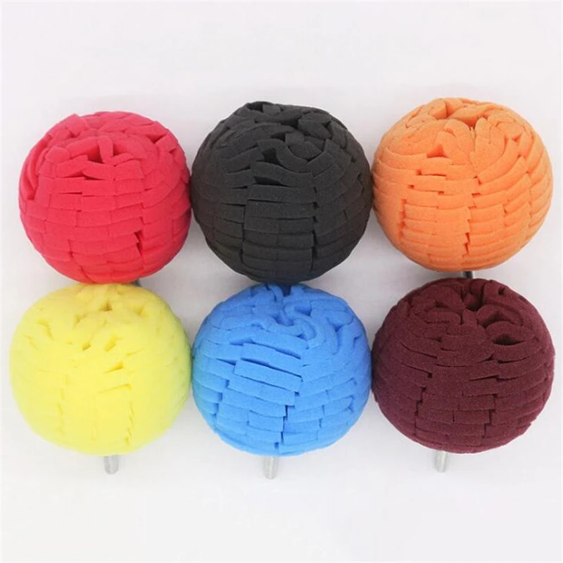 1PC 80mm Polishing Sponge Wheel Car Waxing Sponge Ball Round Disc Hub Polishing Wheel Pad Power Tools Maximum Speed 3000RMP