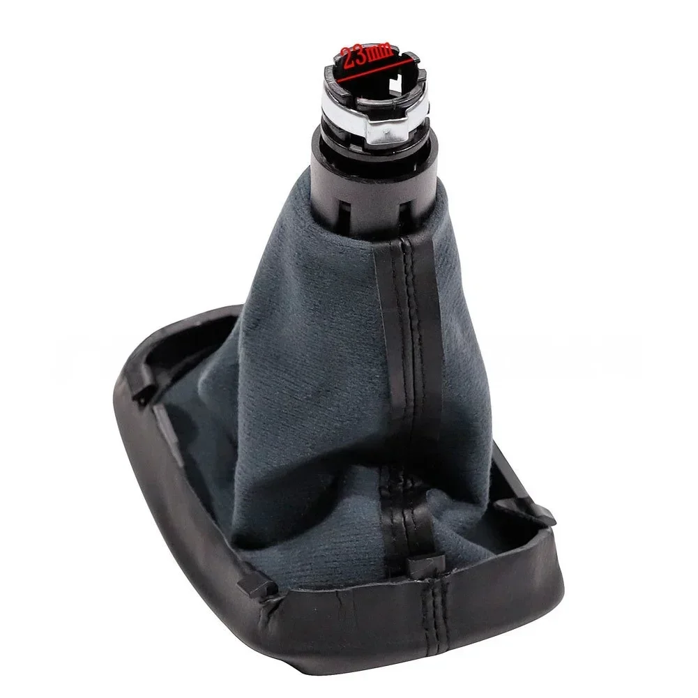 

Gear Shift Knob with 23mm Base for A3 8L 1996-2003 5 Speed Manual Cars Featuring Black Leather and Integrated Style