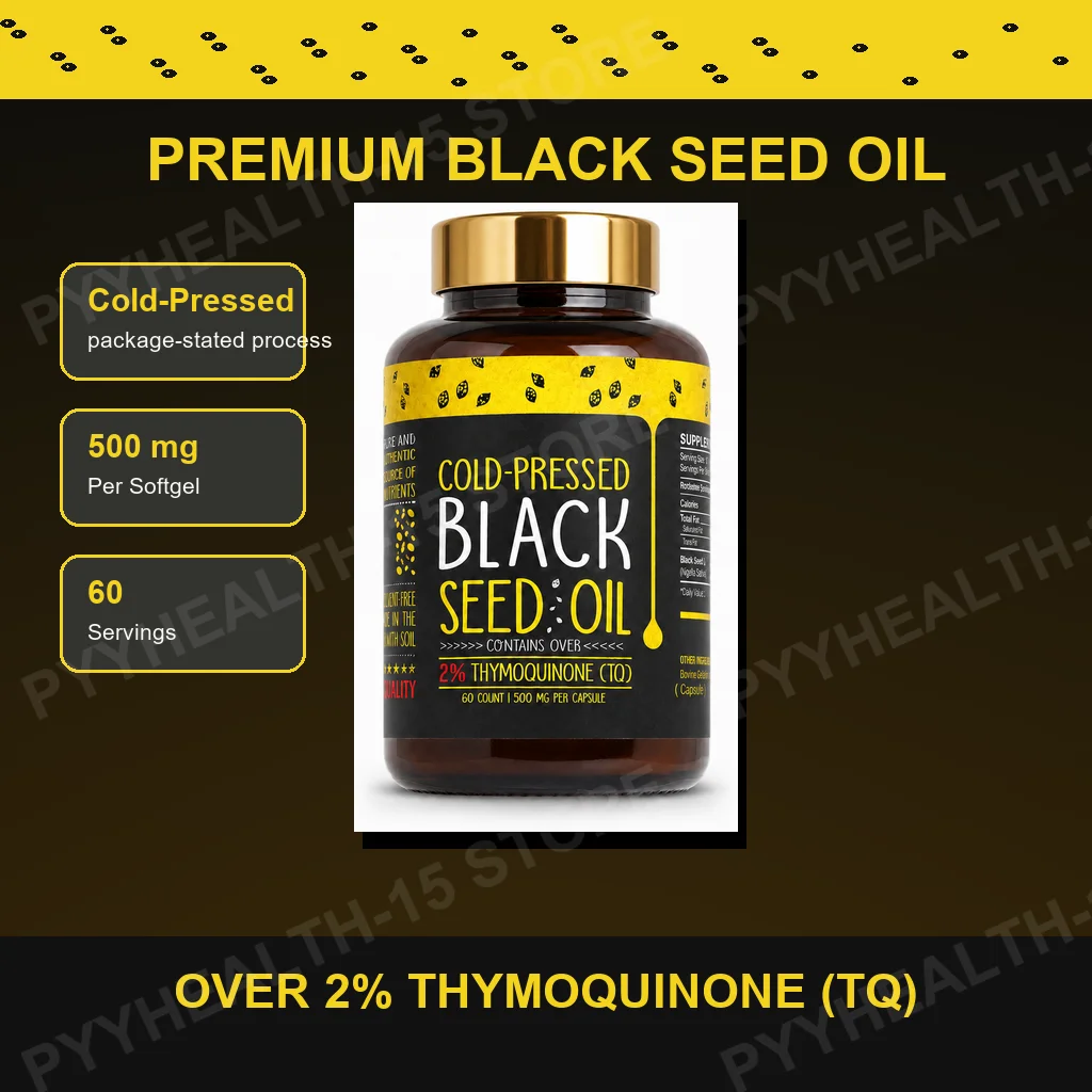 Castor Oil Cold Press - Zwarte komijnzaadolie softgels, 500 mg, meer