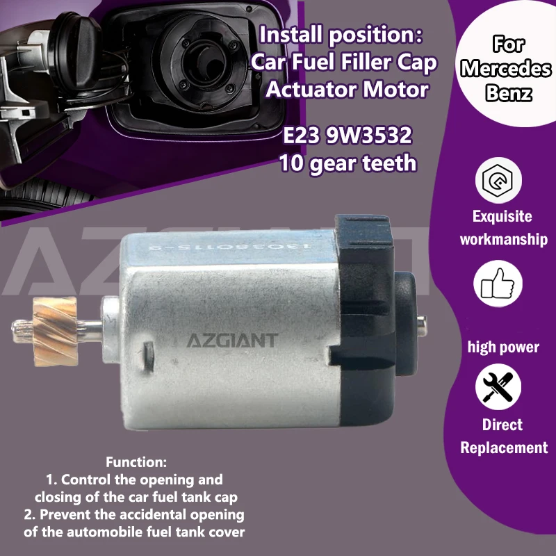 

AZGIANT E23 9W3532 Car Fuel Filler Cap 10T 12V motor For Mercedes Benz M-Class W164 W166 ML280CDI/300/350 SL-Class R231 SL63 AMG