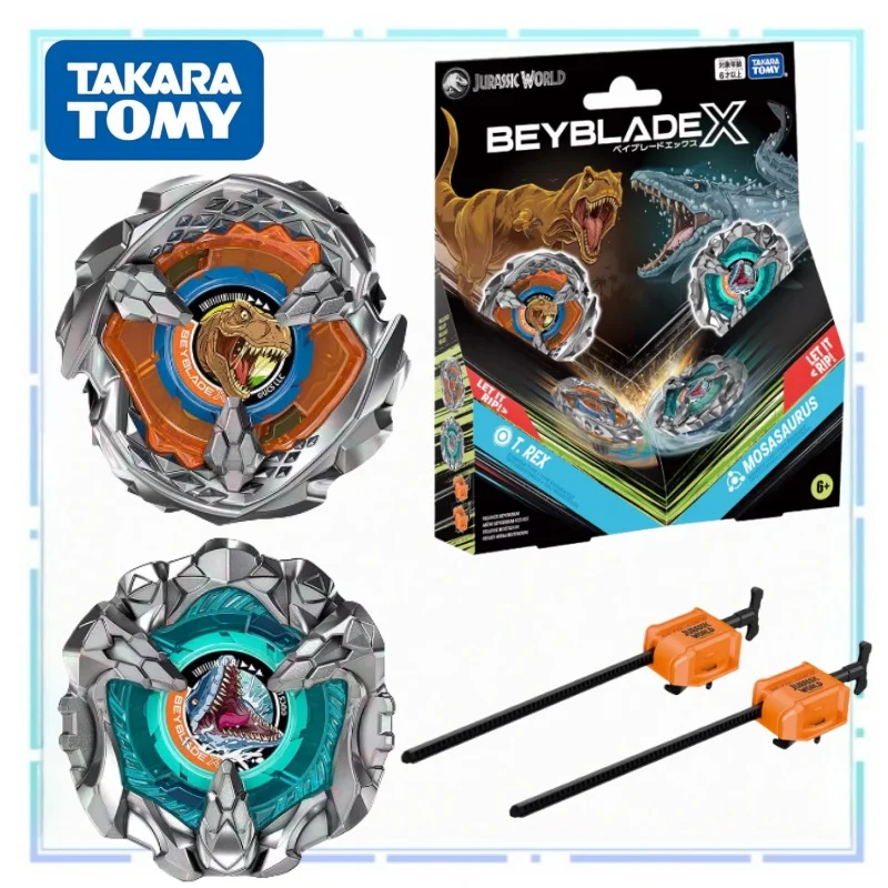 

TOMY BEYBLADE X Series BX-00 Tyrannosaurus Rex and Mosasaurus Spinning Top Toy Peripheral Collection Tabletop Battle Game