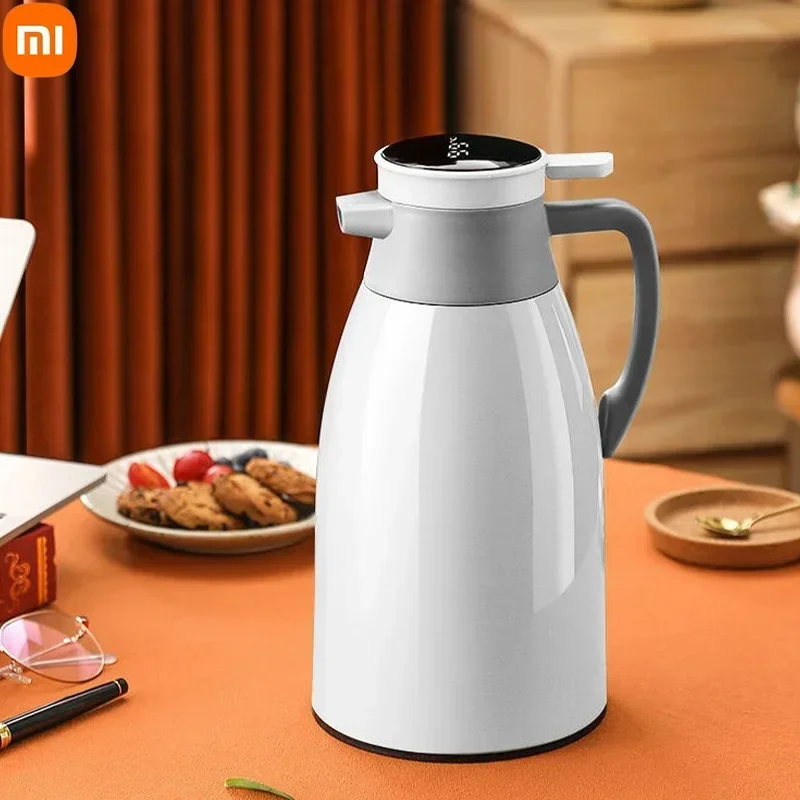 Hot Water Bottle Household Coffee Digital Vacuum Flasks Xiaomi 2L Thermos Kettle Digital Display Thermal Kettle Large Capacity