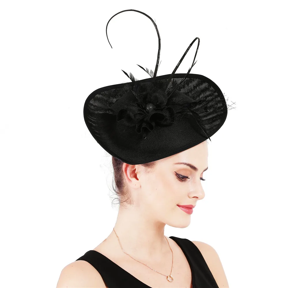 Fashion Feather Headband Women's Wedding Millinery Hat Ladies 2026 New Hair Accessory Fascinator Base Headwear Headpiece