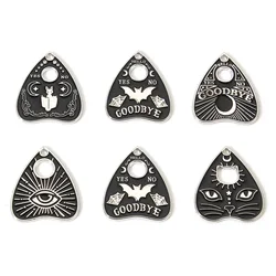 10PCs Alloy Black Ouija Board Charms Religious Eye Of God Cat Enamel Pendants For Jewelry Making Diy Necklace Earrings Supplies