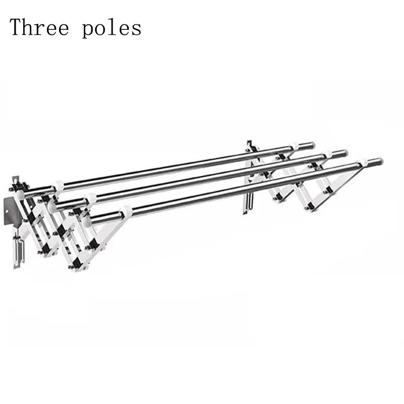 

1.2 meter Stainless Steel Telescopic Clotheslinger Outdoor Manual Push Pull Clotheslinger Folding Balcony Outdoor Clotheslinger