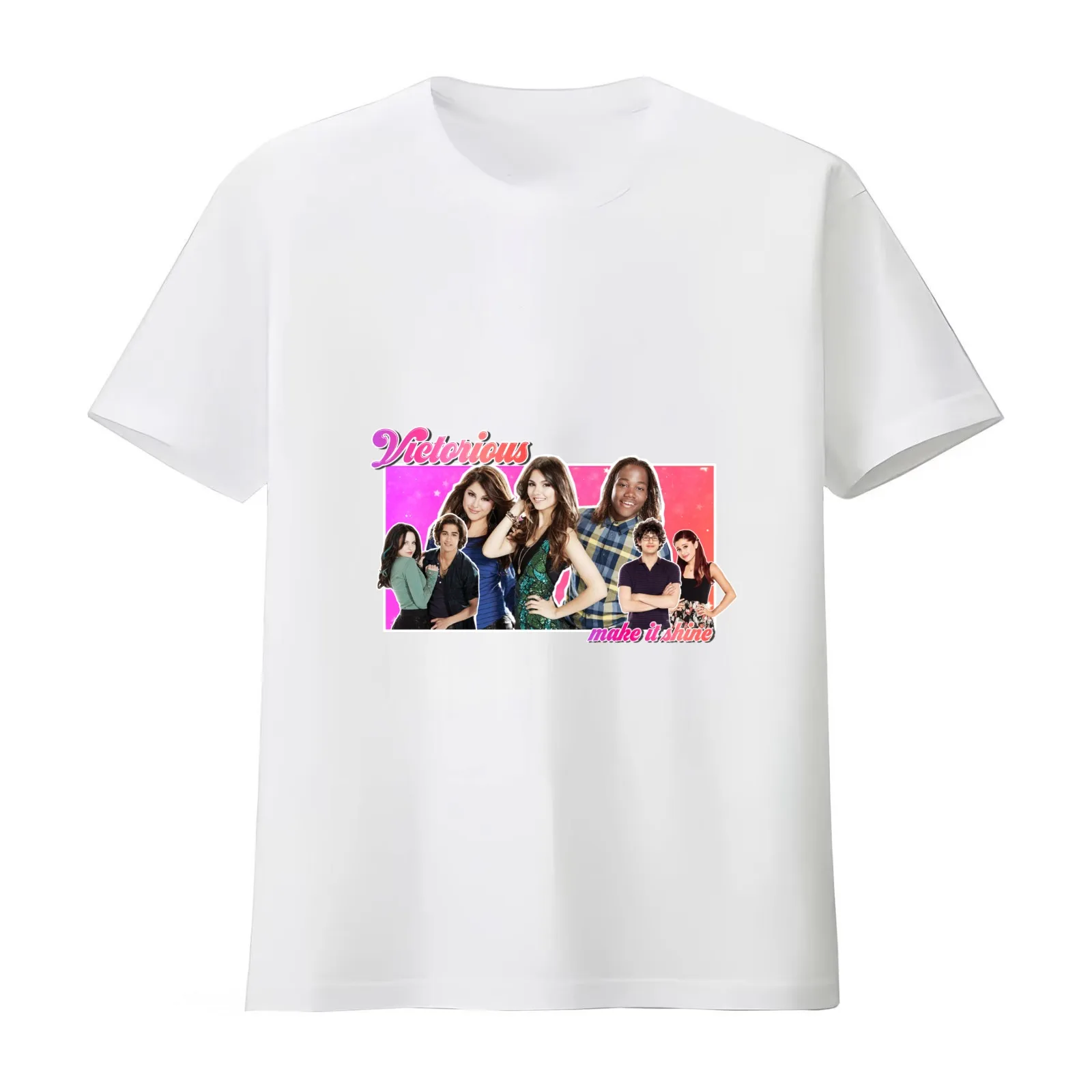 Victorious Make it Shine T-Shirt Summer Casual Cotton Tee Oversized Streetwear Tops Vintage Graphic Print Unisex Men Women