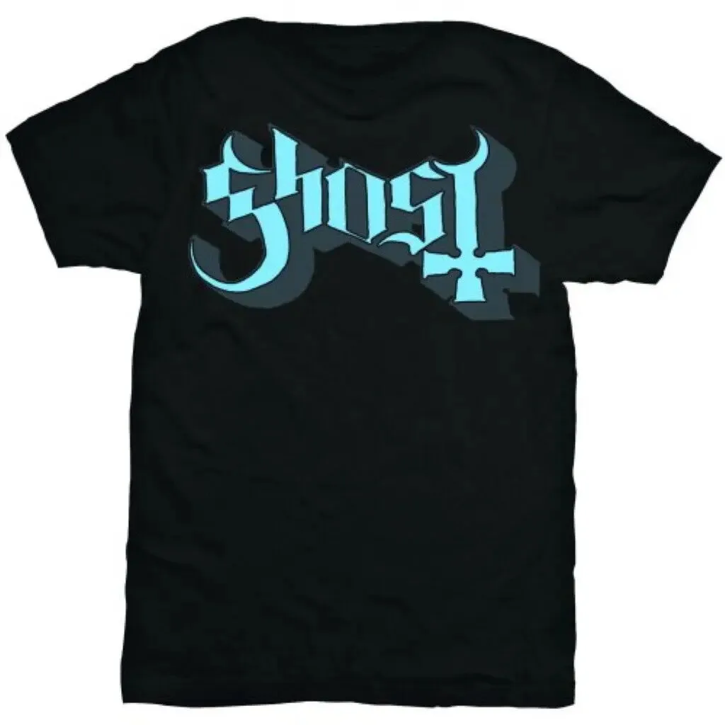 Ghost B C Blue Grey Keyline Logo T Shirt Official