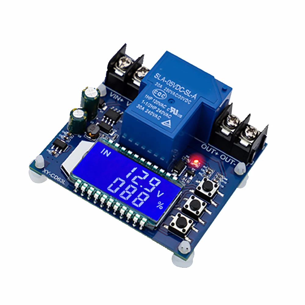 Battery Charge Discharge Controller Low Voltage Cut Off Switch Undervoltage Overvoltage Protection Voltage Percentage Display