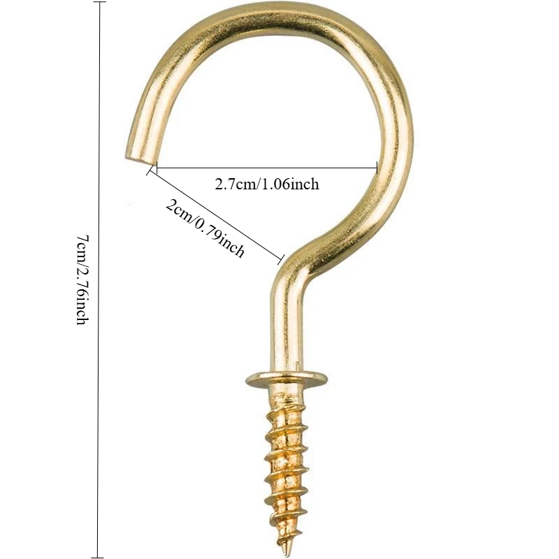30Pcs Heavy-duty Ceiling Hook - Self-tapping Screw Eye Hook With Sharp Thread Suitable For Hanging Plants, Wind Chimes, Bird Fee