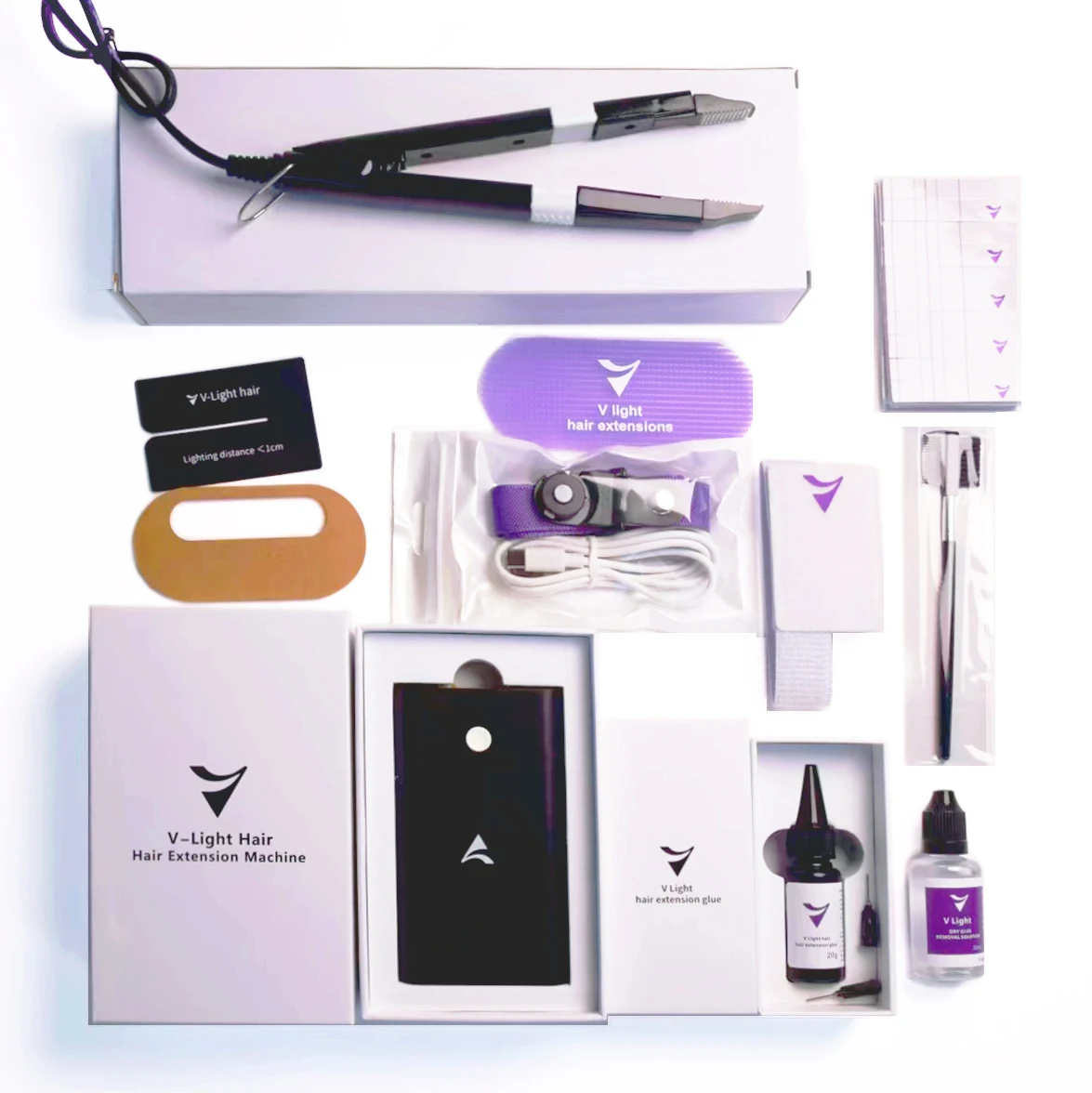 V-Light Technology Hair Extension Machine Kit Vlight Tape In Hair Extension Tools V Light Hair Extensions Tools For Salon