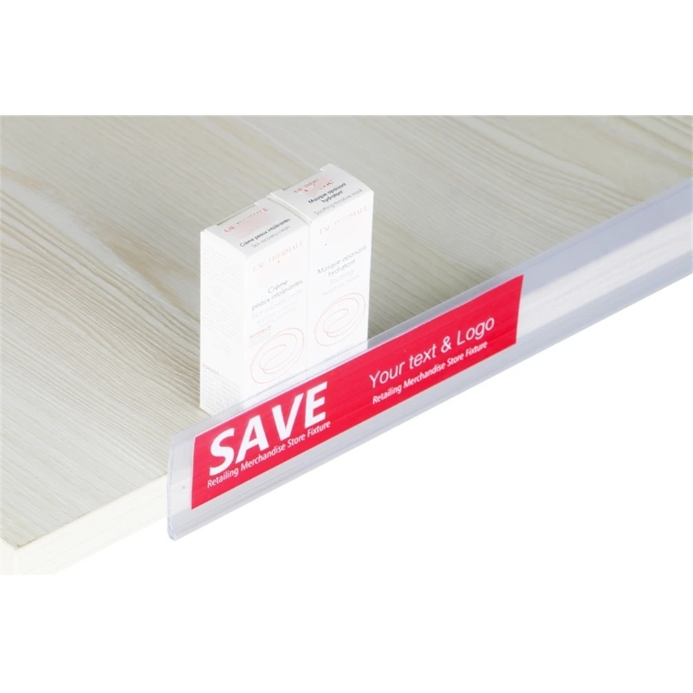 Data Strip Self Adhesive Label Holder Tray Rack Shelf Display Clear Scanner Rail Price Tag Card Sign Frame Clip Talker