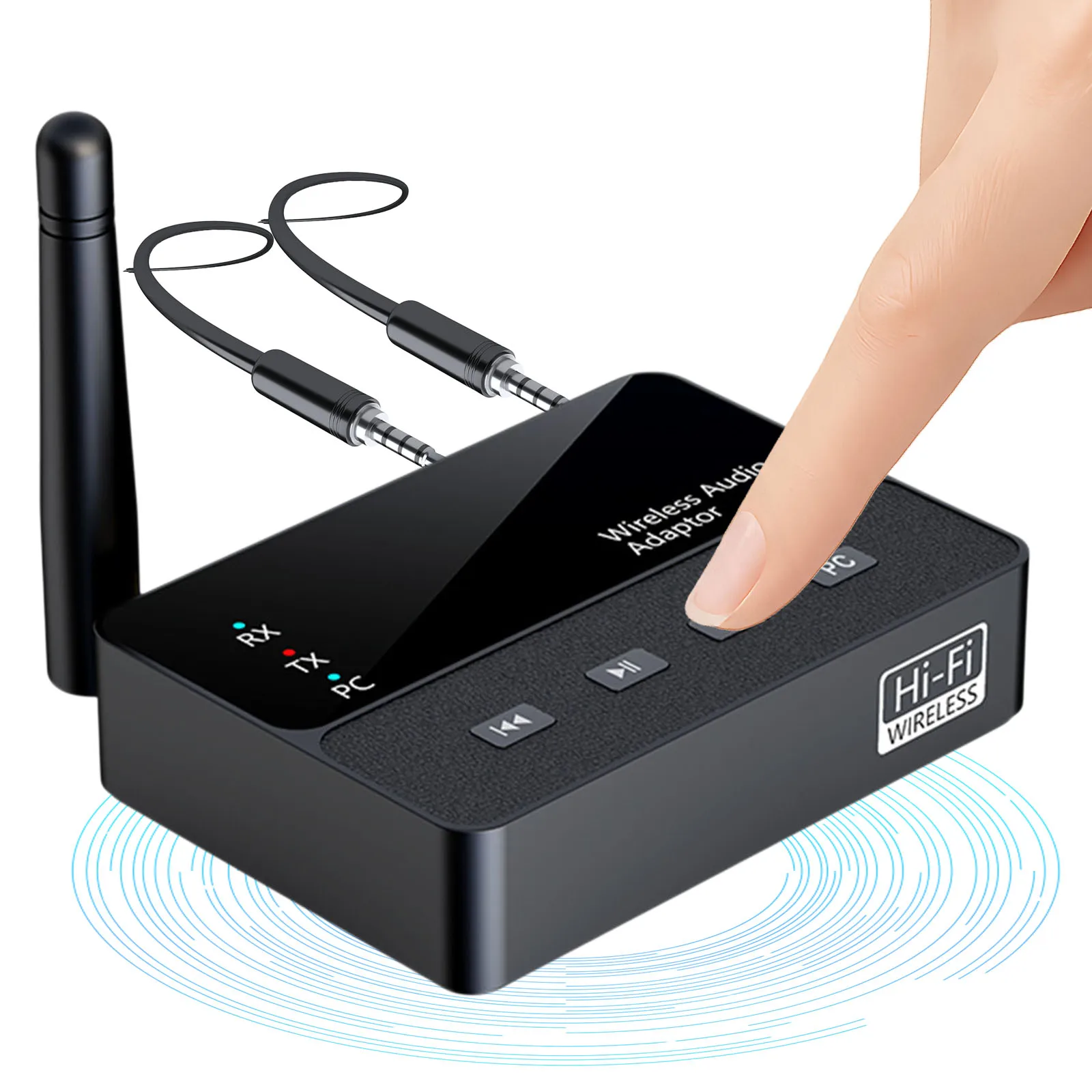Wireless Audio Adapter BT 6.0 2-in-1 TX RX AUX RCA Transmitter Receiver for TV PC Car Speaker Amplifier