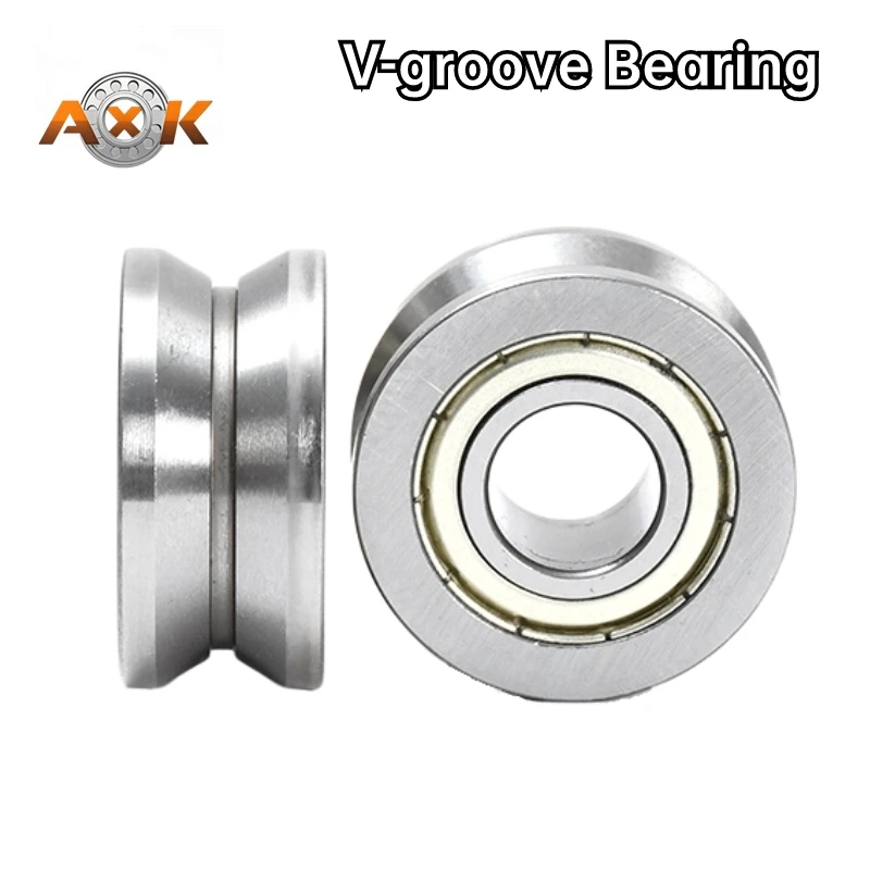 V-groove Rail Roller Series Bearing LV20/7 ZZ 2RS Inner Diameter 7mm Outer Diameter 22mm Height 11mm