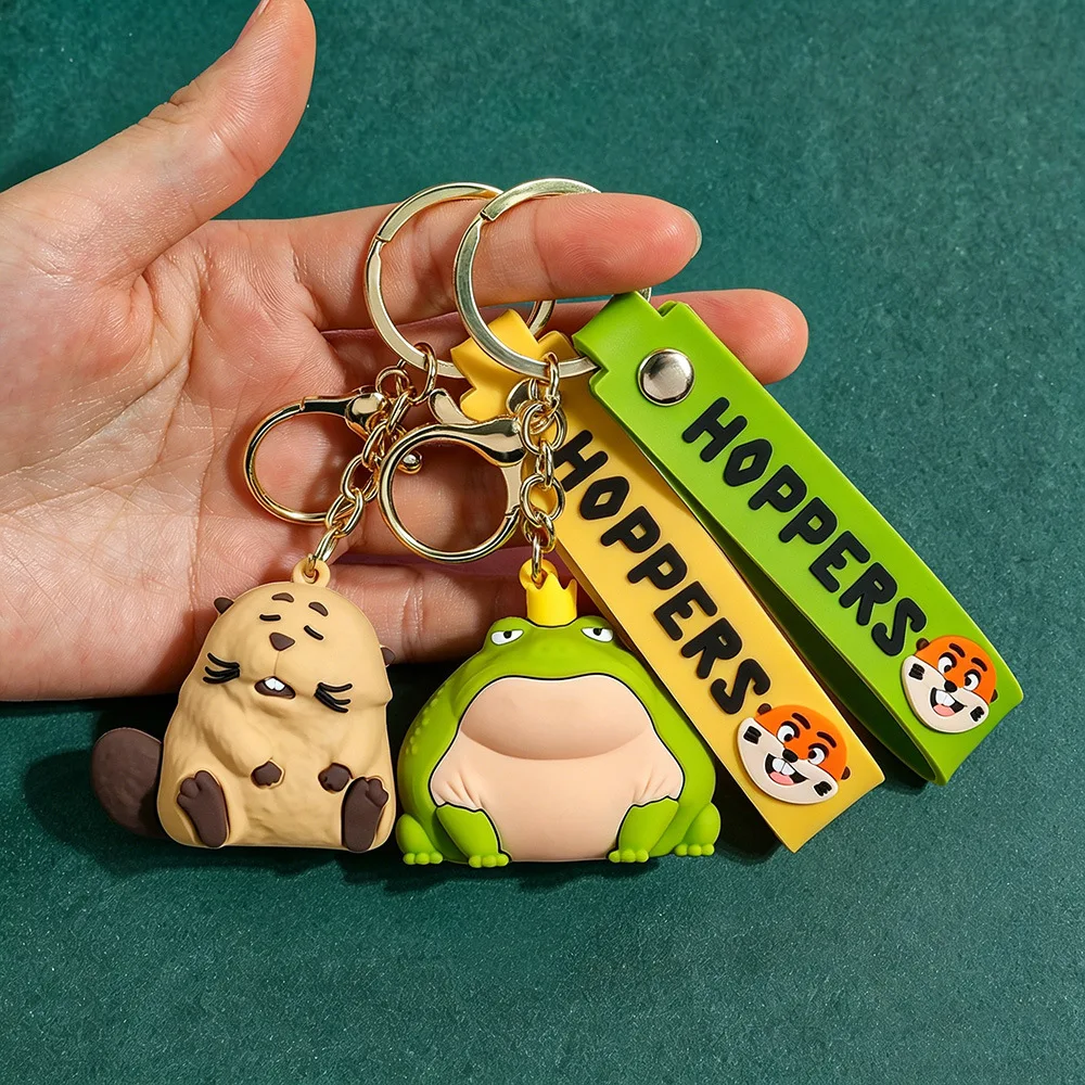 Beaver Transformation Plan Figurine Keychain  Funny Cute Pet Car Keychain Creative Couple Schoolbag Hanger