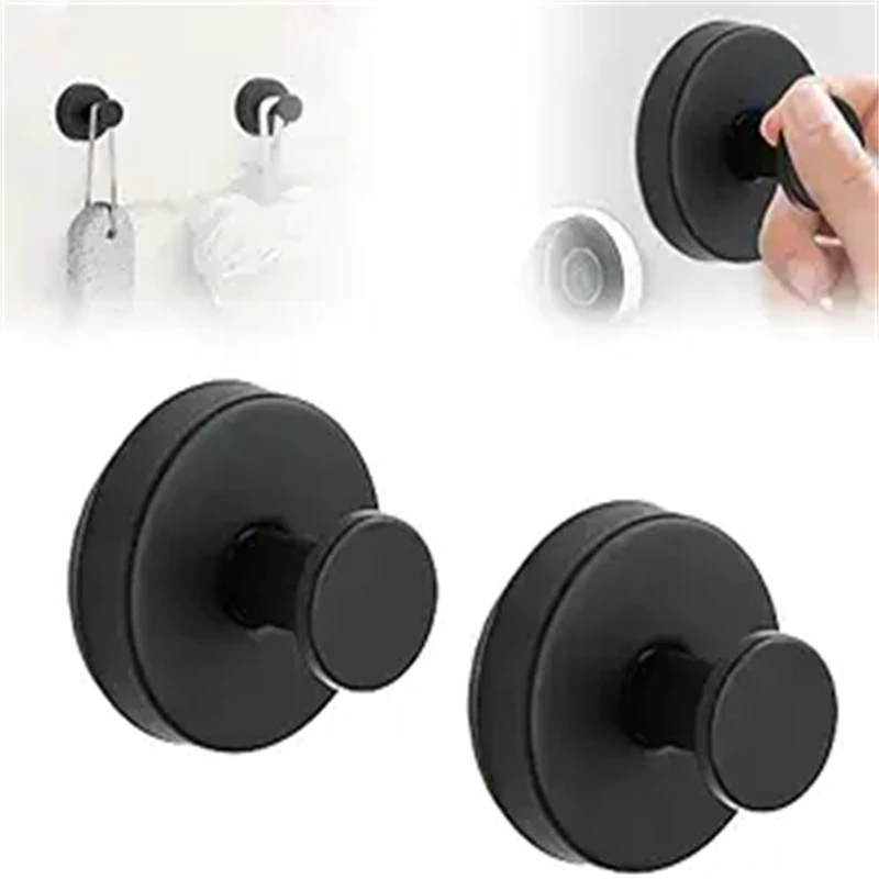 2PCS Bathroom Suction Cup Hooks Punch-free Strong Adsorption Hanger for Shower Bathroom Towel Placement Bathroom Accessories