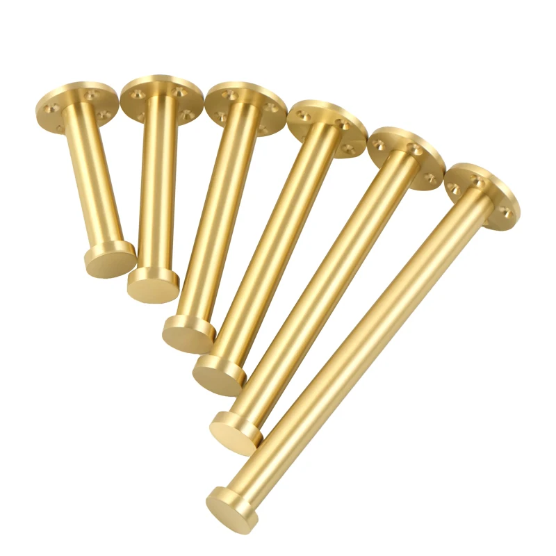 Adjustable Brass Furniture Leg For Cabinet Wardrobe Bed Dresser TV Shoes Book Cabinet Legs Light Luxury Table Holder Support