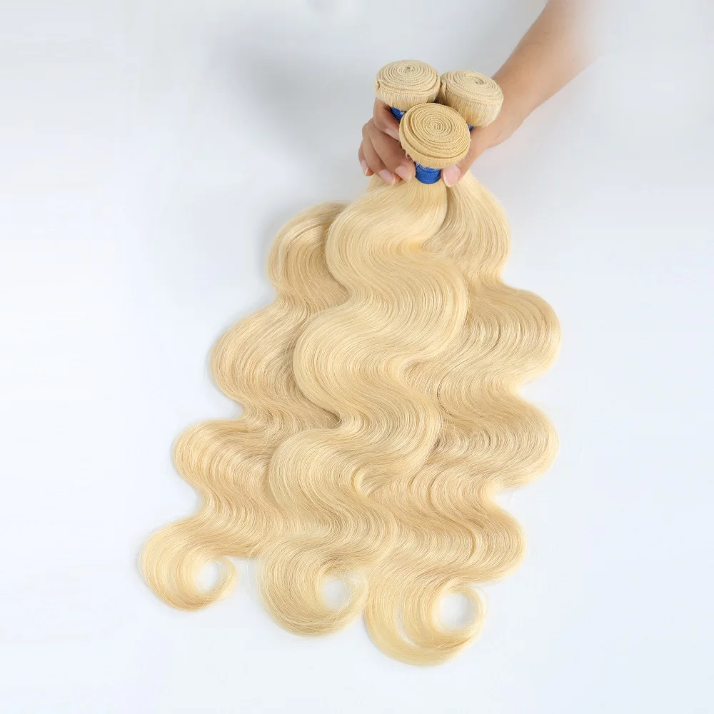 

613 пучков светлых пучков человеческих волос 26 дюймов 613 пучки объемных волн 100% необработанные пучки бразильских натуральных волос класса 9А