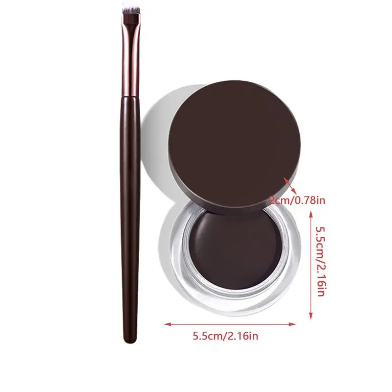 Gel Eyeliner Smudge Proof Langdragende Eyeliner Oogmake-Up Met Borstels Inclusief Cosmetische Accessoires Voor Dating Prom Reizen