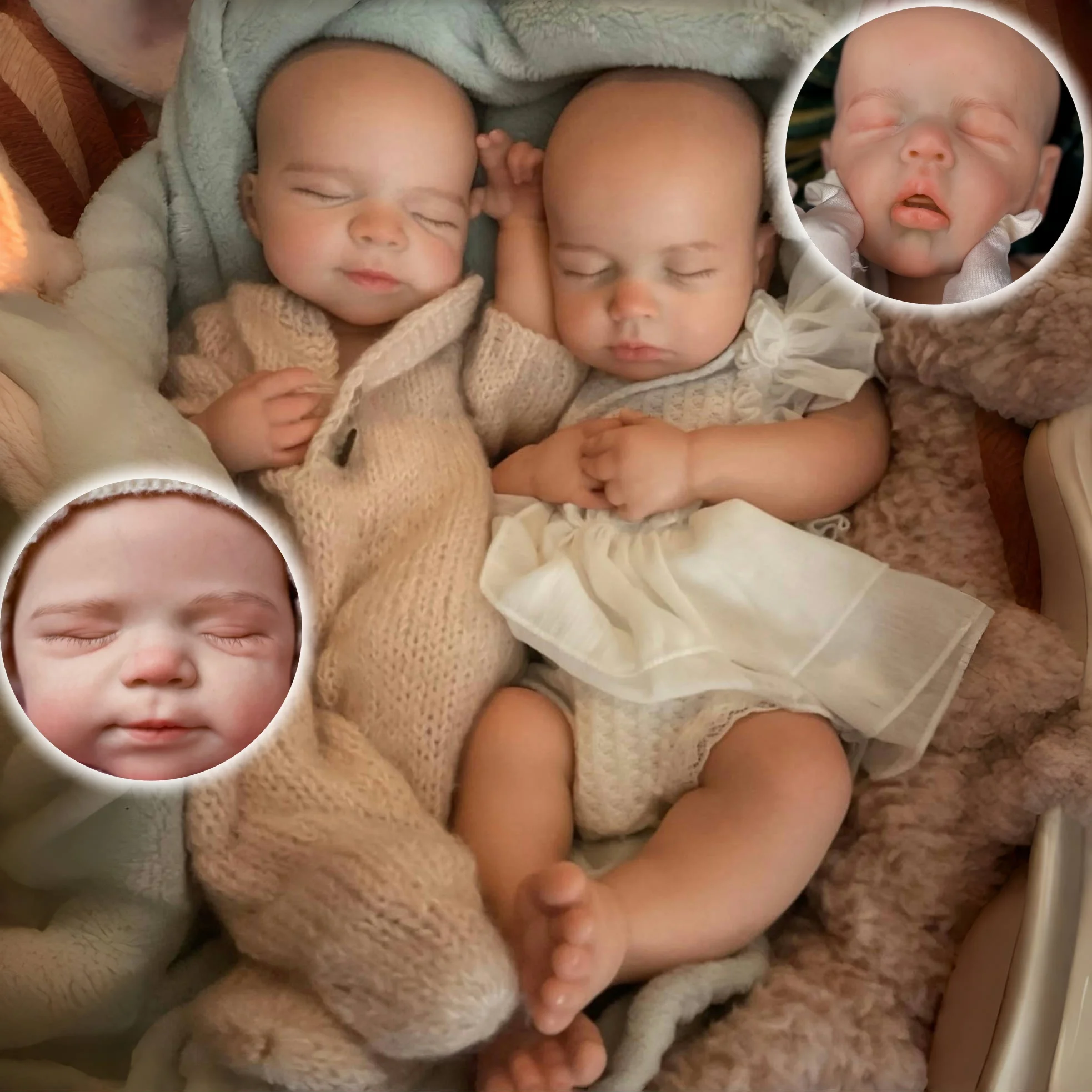 

18 Inch Full Solid Silicone Reborn Doll Girl Loulou And Pascale Handmade Baby Boneca Reborn Corpo De Silicone