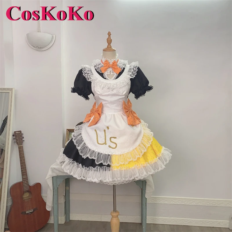 CosKoKo Koizumi Hanayo Cosplay Anime LoveLive Costume Gorgeous Elegant Sweet Maid Dress Halloween Carnival Role Play Clothing