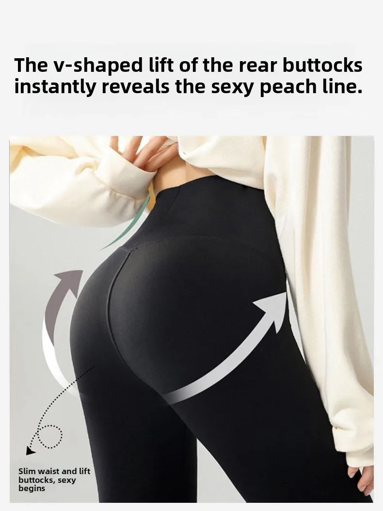 Thiened Fce Yogabroek Dames Hoge Taille Slim Fit Butt Lifting Fitn Arkskin Broek Herfst Winter Nieuwe Sle Base Lay...