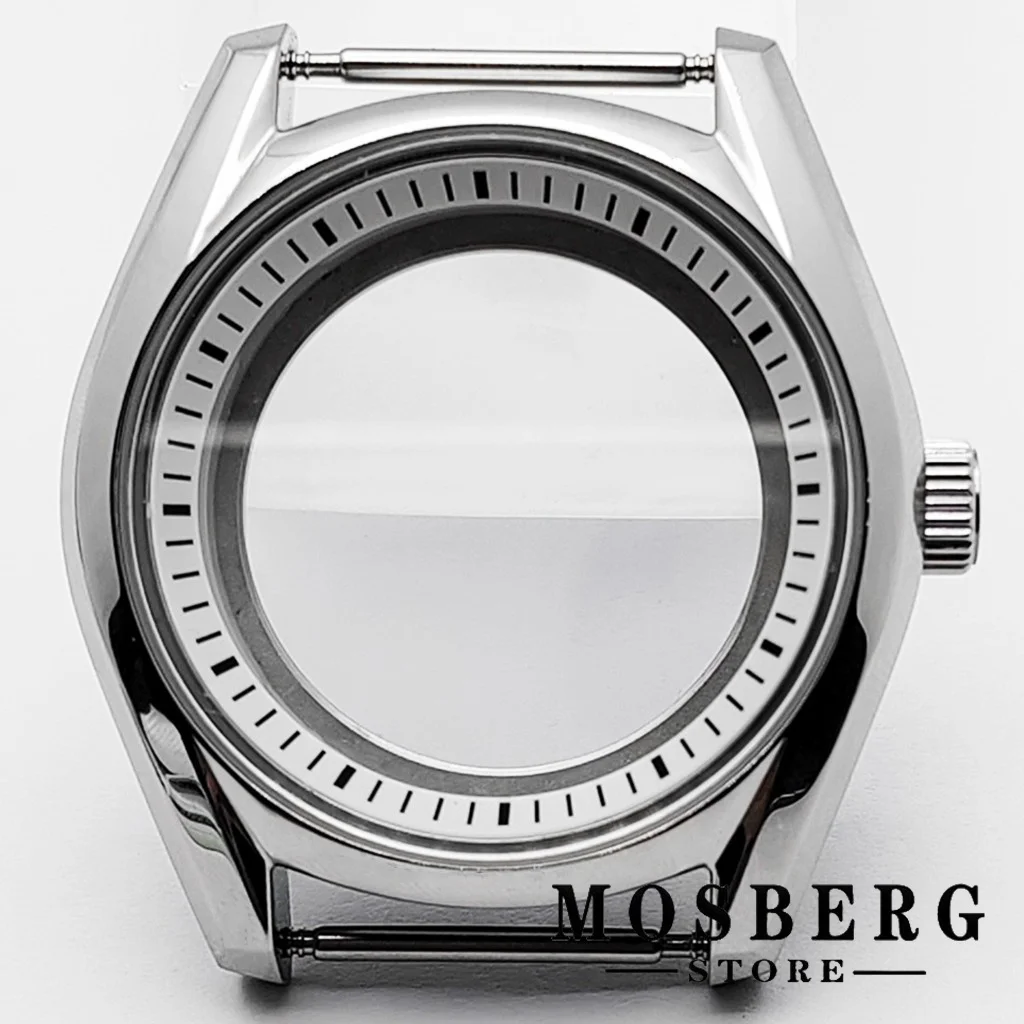 

40 мм серебряный корпус для часов с сапфировым стеклом для NH35 NH36 ETA 2824 PT5000 ST2130, аксессуар для часов, механизм