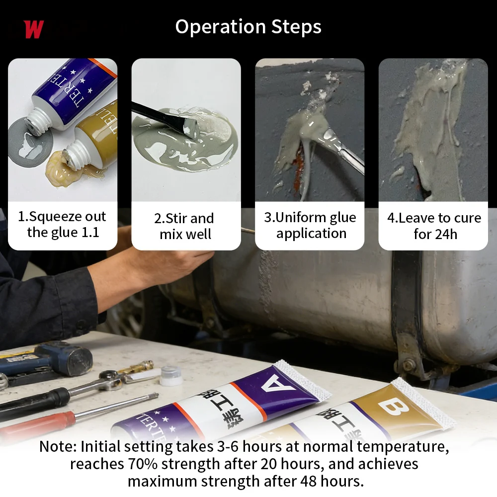 Cold Welding Glue Metal Repair Glue Heat-resistant AB Sealant High-strength Magic Plastic Repair Casting Adhesive Epoxy Resin