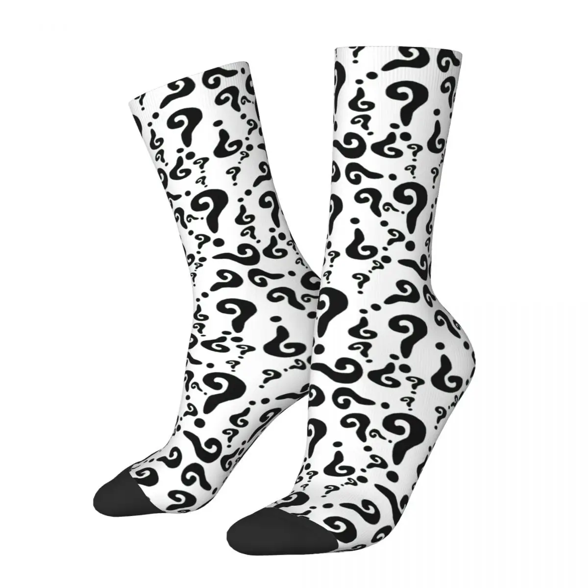 

The Riddler Socks Harajuku High Quality Stockings All Season Long Socks Accessories for Man's Woman's Gifts