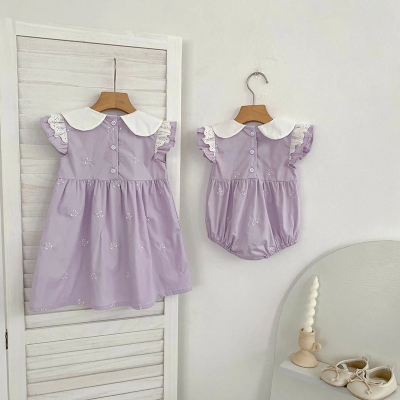 2026 Neuer Sommer Neugeborenen 0-24M Säugling Baby Mädchen Strampler Baby Mädchen Kleidung Flatterärmel Baumwolle Bedruckte Baby Mädchen Strampler – Detail 23