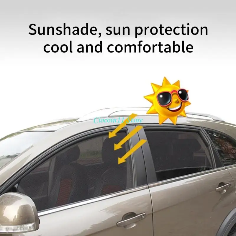 Y1UB Car Window Shade Protections Breathable Mesh Baby Covers Auto Window Screen for Enhanced Privacy in Trucks SUVs