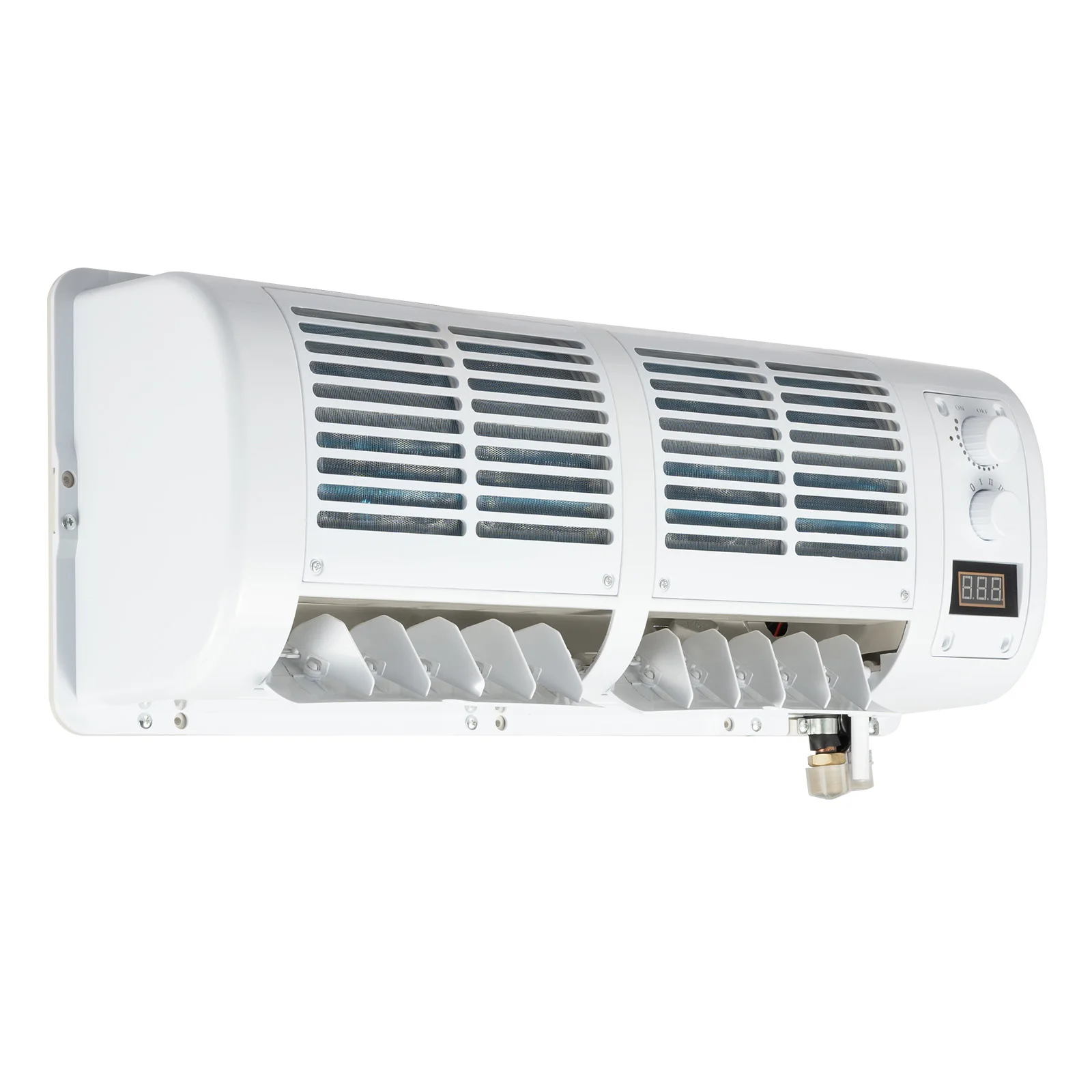 RV Air Conditioner Indoor Unit Low Noise Adjustable Wind Speed Temperature 16-30℃ LCD Screen for Trucks Forklifts Cranes