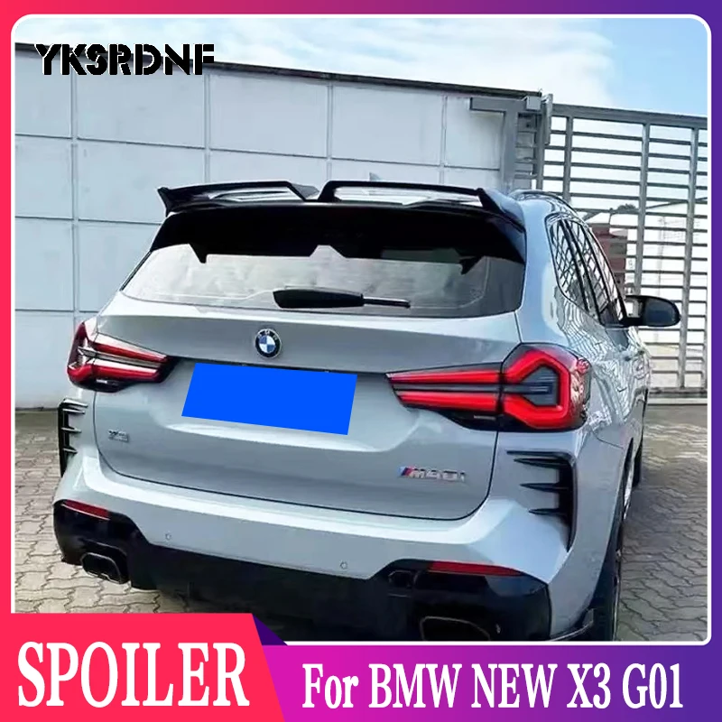 New Design 2018-2023 For BMW X3 IX3 G08 G01 Rear Trunk Spoiler Lip Wing By High Quality ABS Gloss Black Carbon Fiber Body Kit 