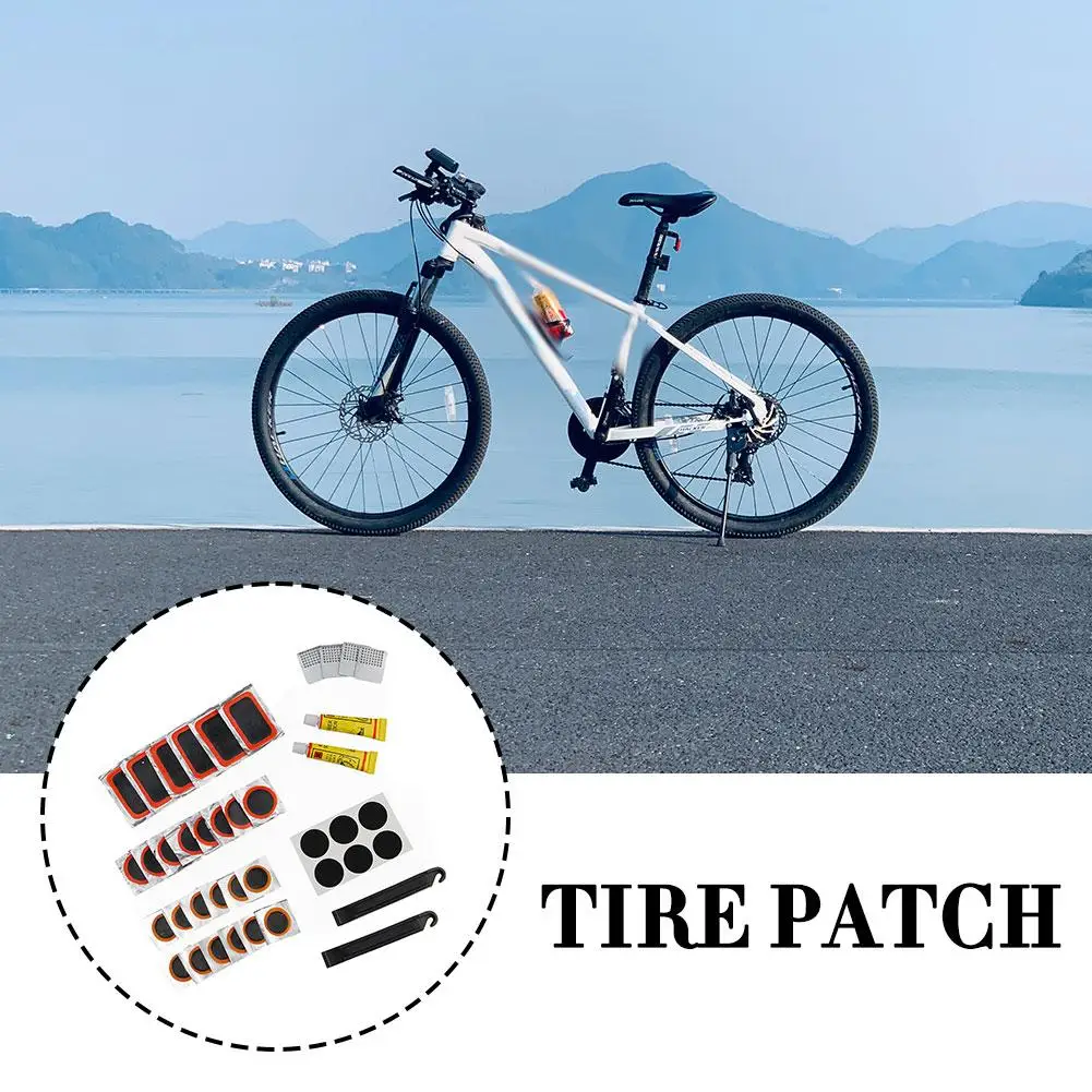 Bicycle Tire Repair Kits Tools Cycling Inner Tube Patching Patch Cold Glue Sealant Fix Portable Tyre Tirekit Filler Free S7A6