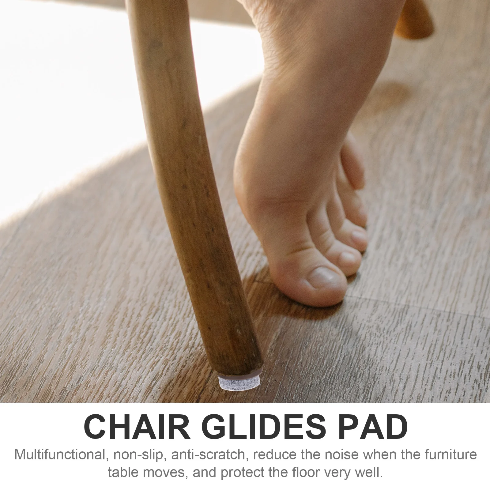 50 Pcs Protector Screw-In Felt Pads Flooring Chair Glides Abs Furniture for Hardwood Floors image 6