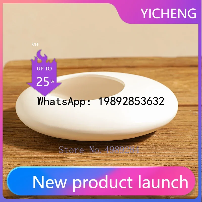 a17 Chinese Style Ceramics Vase Flower Pot Black White Cobblestone Deformation Flower Arrangement Accessories Modern  Decorati