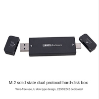 M.2 SSD-Enclosure USB 3.1 Type C Hard Disk Enclosure External Hard Drive Enclosure Case For 2230 2242 For Windows /Linux