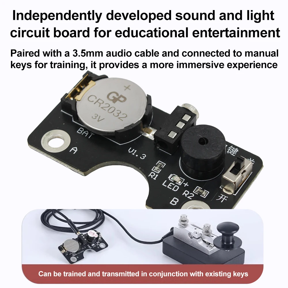 1pc Light And Sound Circuit Board For Vband-Keyer Connector CW Trainer For CW Morse Key Training Exercises