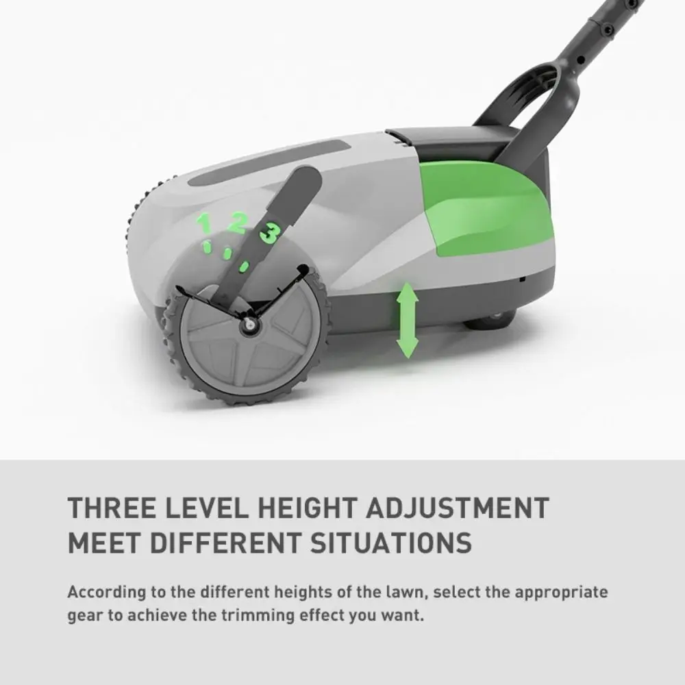 Brushless Electric Lawn Mower Metal Blade Cordless Cordless Lawn Mower Wheeled Lightweight Battery Powered Lawn Care