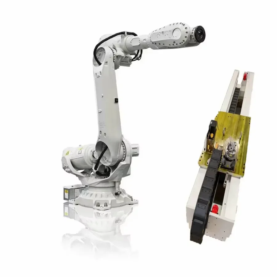 IP67 Rated 6-Axis Industrial Robot Arm for Machine Loading and Unloading Applications, Equipped with Gripper