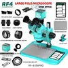RF4 6558PRO 울트라 HD 삼안 스테레오 현미경 대형베이스 6.5X-58X 전화 PCB 용접 현미경 대형 필드 4K 2K 카메라 1
