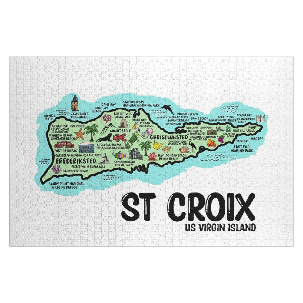 

Деревянный пазл-картина с картой Сент-Крокса и животными, персонализированный подарок для детей, персонализированный пазл с фотографией малыша