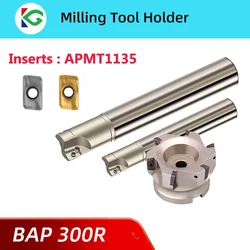 BAP 300R milling cutter bar Roughing right angle CNC boring bar for APMT1135 Machining handle Tool Face milling cutter head