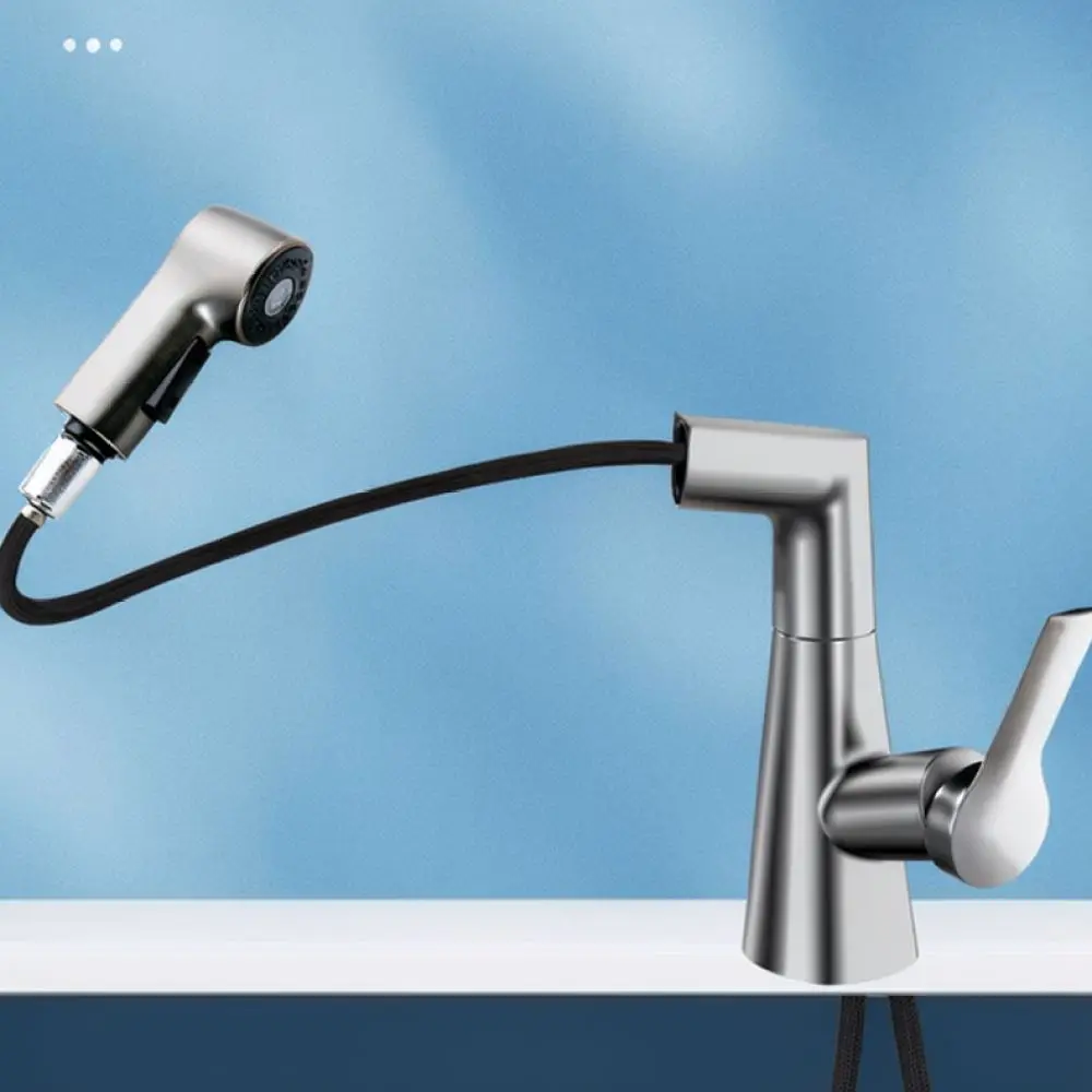 Brass Bathroom Basin Faucet Pull Out Sink Mixer Tap For For Jiurong Modern Washbasin Cold Hot Water Single Lever Faucet