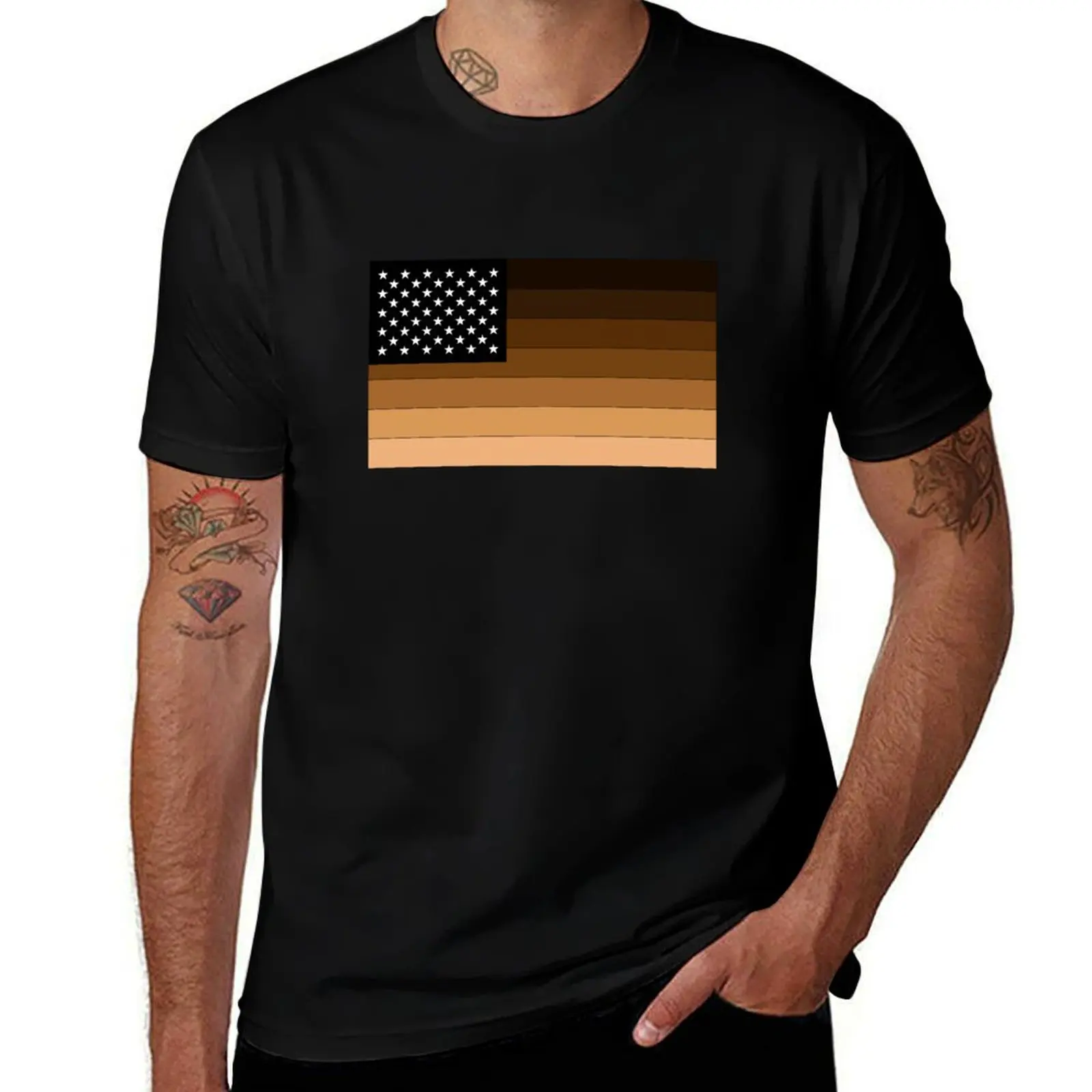 T-shirt à manches courtes décontracté pour les vacances, avec drapeau Unity