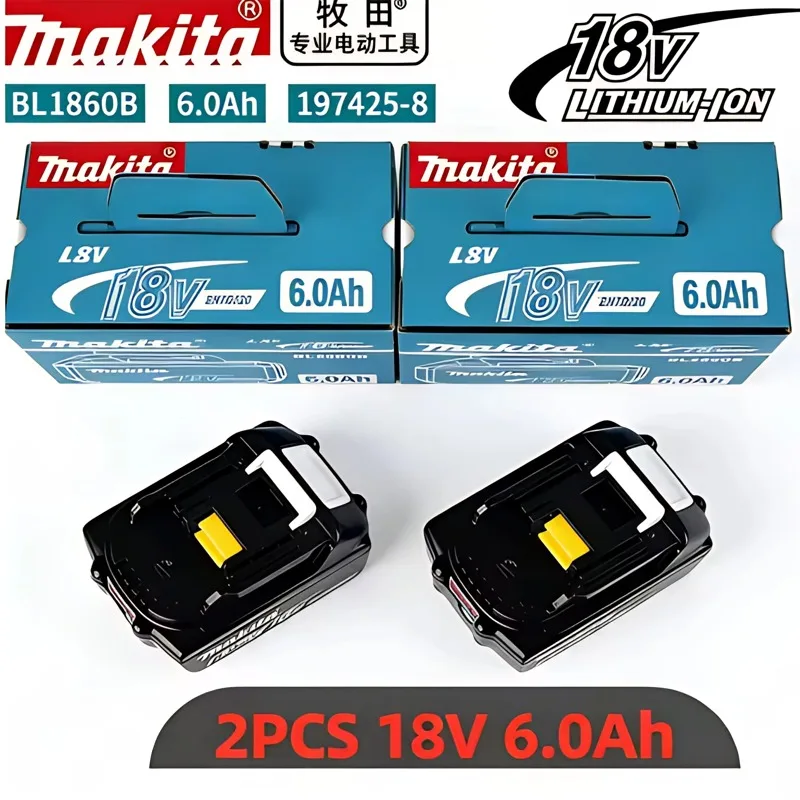 

New Makita ⭐️ 18V 6.0 Rechargeable Lithium-Ion Battery with LED Indicator, High Capacity for Makita Cordles Power Tool Battey