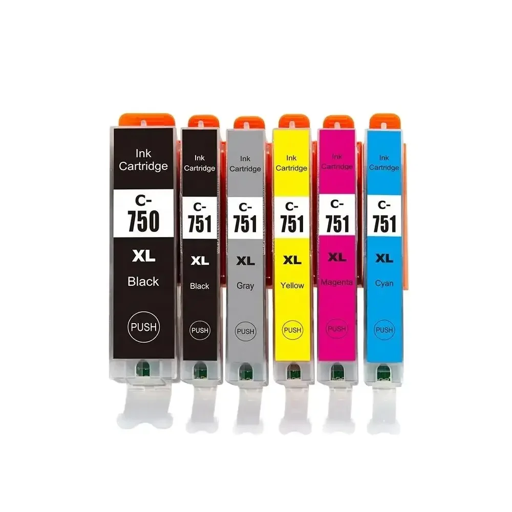 

PGI 750 CLI 751 PGI 750 PGI-750XL CLI751 CLI-751XL Цветной совместимый картридж премиум-класса для Canon PIXMA MG6370 MG6670