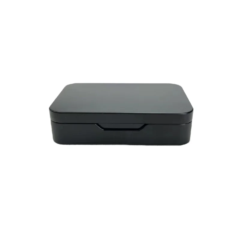 Rectangular Black Tin Box, Cosmetic, CleansBalm, Metal Packing Box,