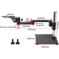 HAYEAR NEW 76/50MM Articulating Arm Rotatable Microscope Stand For Trinocular Binocular Stereo Zoom Microscope camera