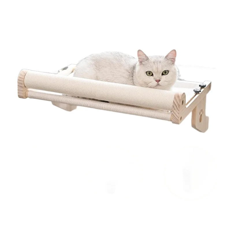 Wooden wall hanging cat bed hanging window cat hammock window cat hanging bed