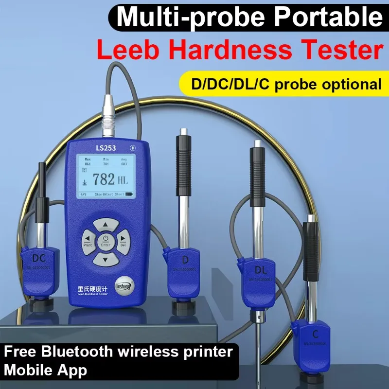 Pro Grade Portable Leeb Hardness Tester LS253 Professional Steel Durometer Metal Leeb Hardness Tester